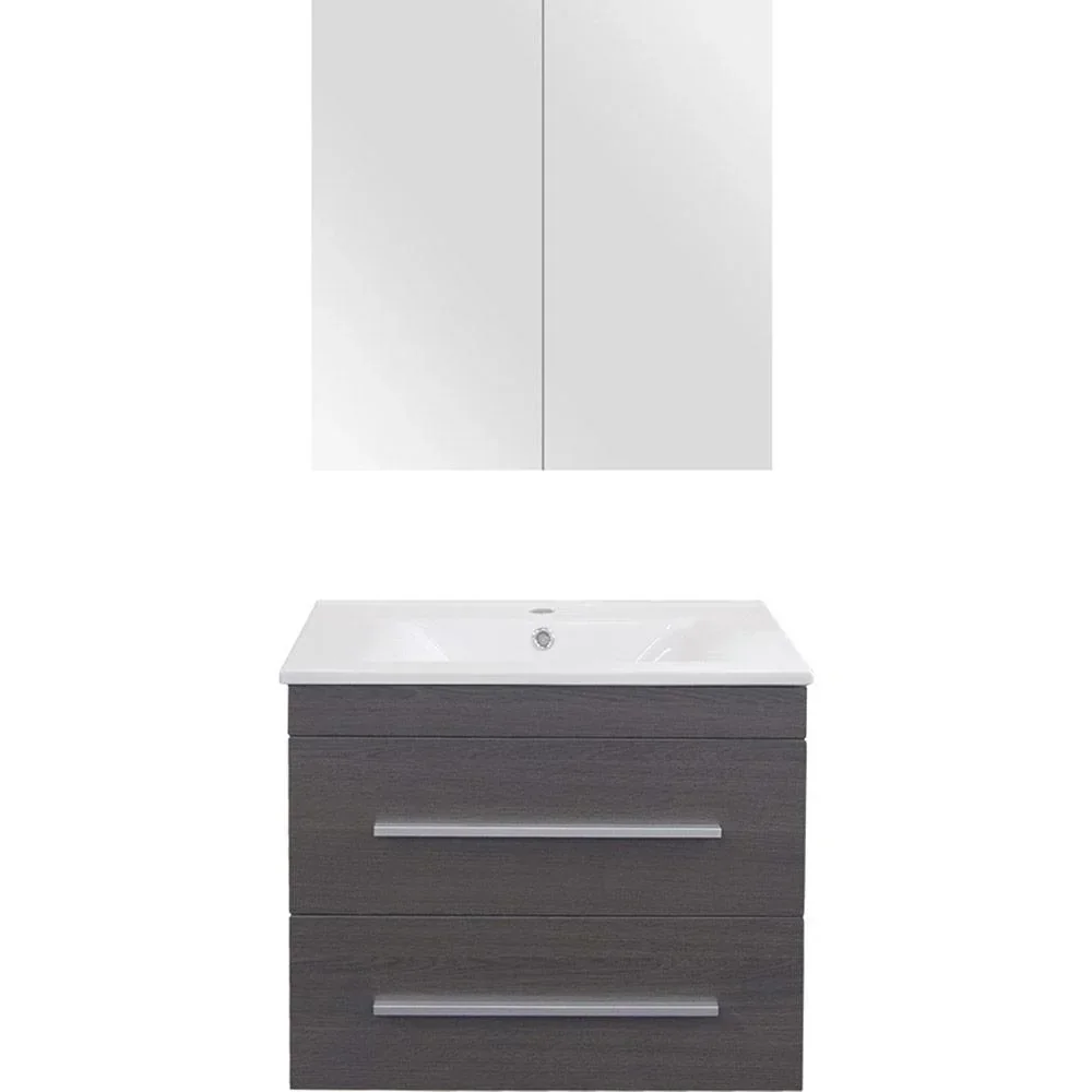 Badezimmermöbel Style 60cm - schwartz Eiche