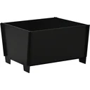 Feuerschale demontierbar steckbar Feuerkorb Feuerstelle für Garten Camping BBQ Stahl Schwarz 50 x 50 x 30 cm