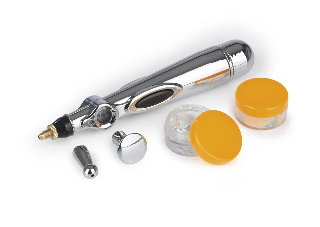 Akupressur-Stift, 1,5 Volt, Silberfarben