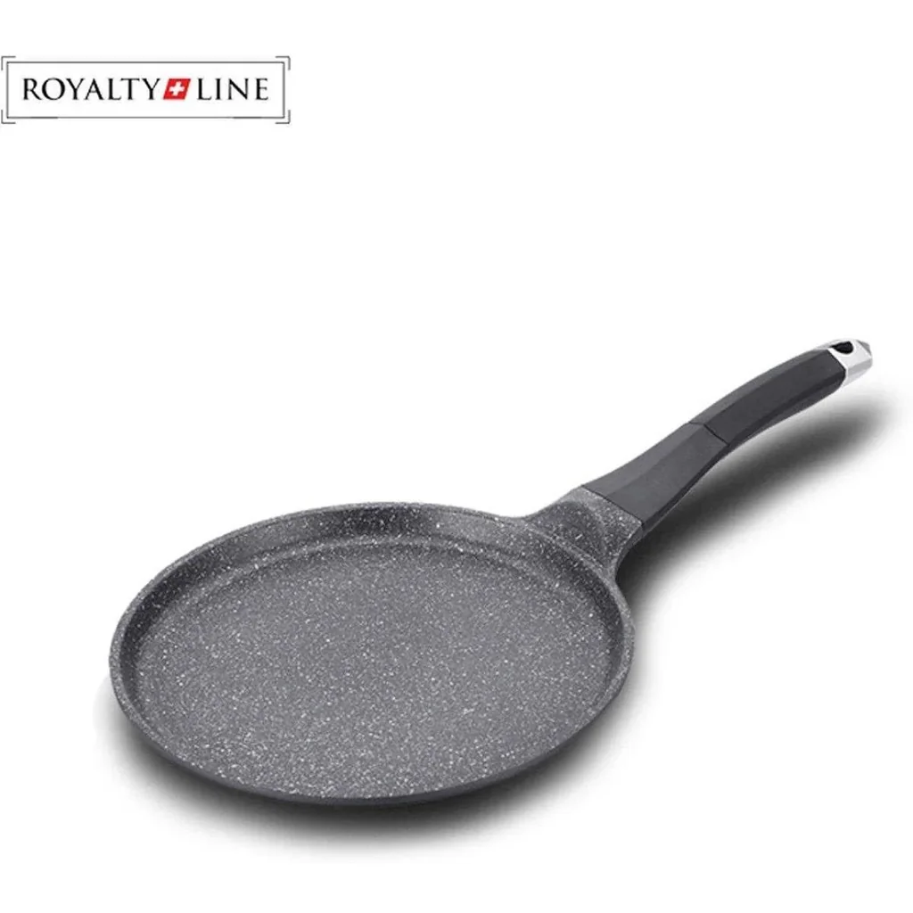 Marmorierte Pfannkuchenpfanne - schwarz - 26 cm