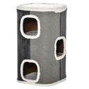 Katzenkratzbaum Katztonne 3 Ebenen Katzenbaum Kletterbaum für Katzen Katzenmöbel Spanplatte samtartiges Polyester Sisal