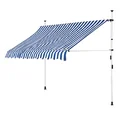 Klemmmarkise blau/weiß 250cm