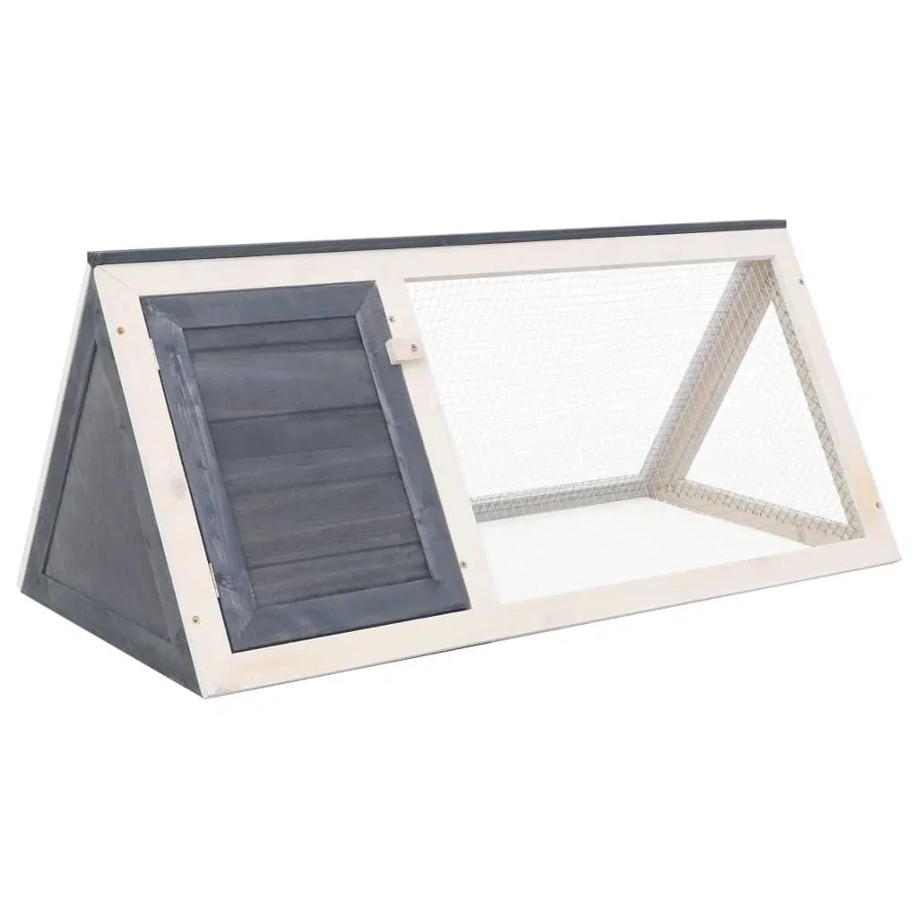 Kaninchenstall Holz grau