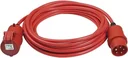 Starkstrom-Verlängerungskabel IP44 10m signalrot