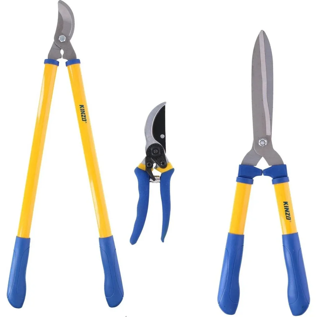 Gartenscheren-Set - Gartenscheren-Kombi-Set - 3-teilig - Gartenschere - Astschere - Heckenschere