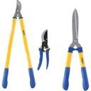Gartenscheren-Set - Gartenscheren-Kombi-Set - 3-teilig - Gartenschere - Astschere - Heckenschere
