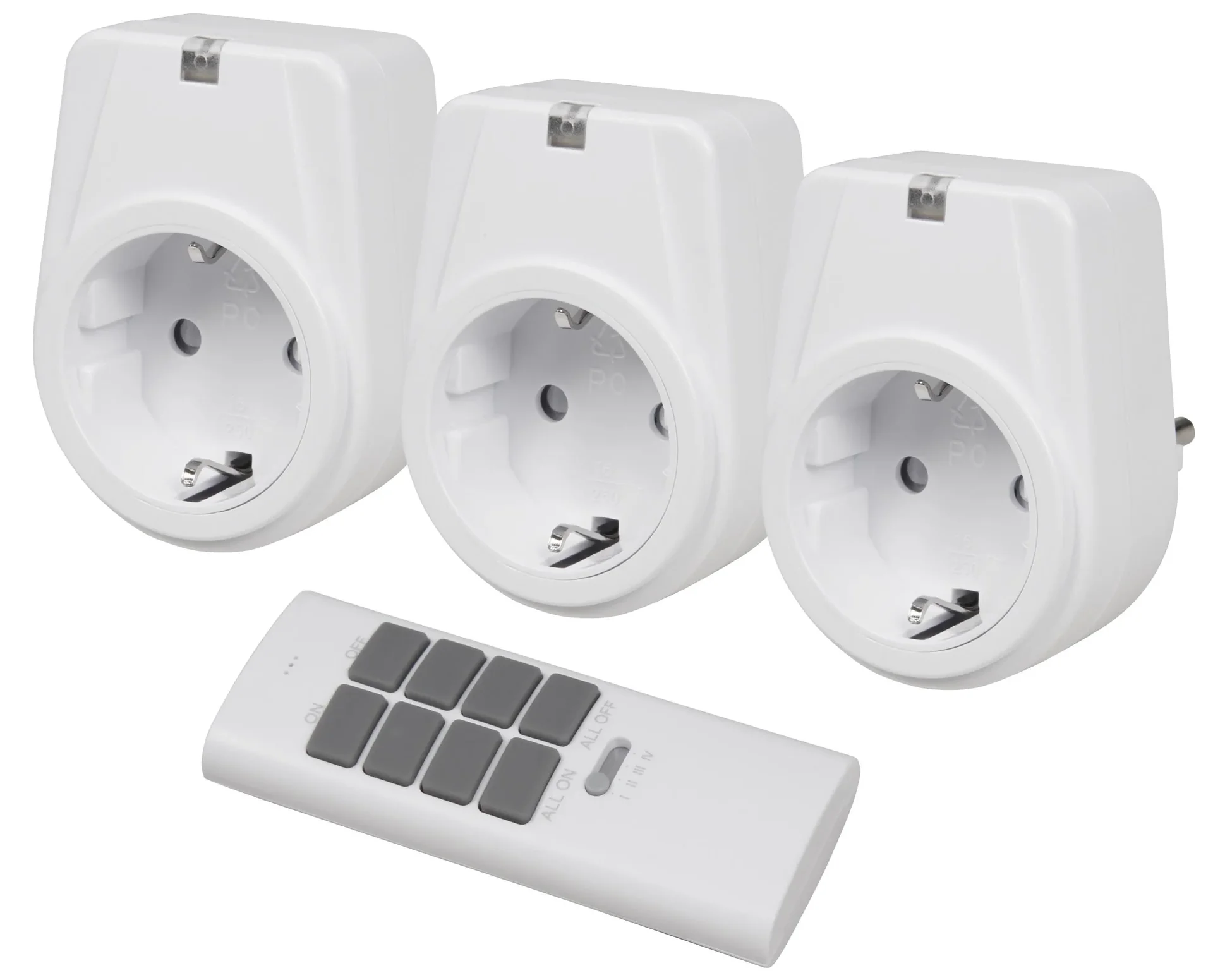 3er Set Funksteckdosen mit Fernbedienung