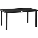 Gartentisch für 6 Personen Aluminium schwarz 140cm x 90 cm x 74 cm