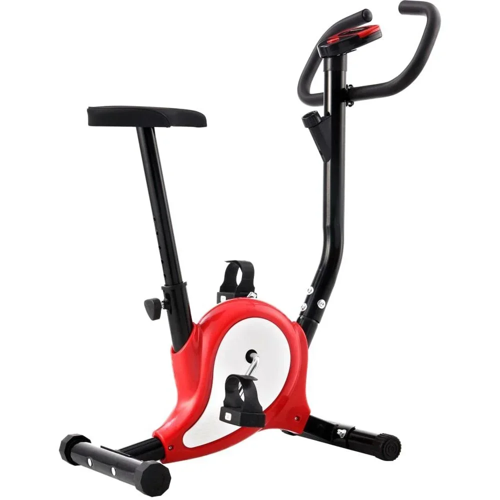 Heimtrainer mit Widerstandsbändern rot