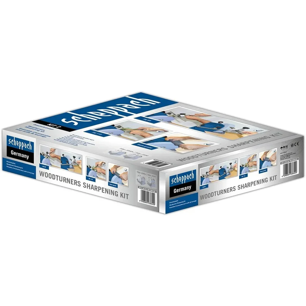 Tiger Woodturner Schleifset mit Schleifhilfe 55, Schleifhilfe 110 und Abstufungsstein