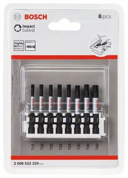 Impact Control Power Bit Pack, 8-teilig