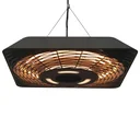 Deckenheizstrahler 800W/1200W/2000W 5 Modi Heizstrahler IP45 Elektro Heizpilz mit Fernbedienung LED-Licht Alu Glas Schwa