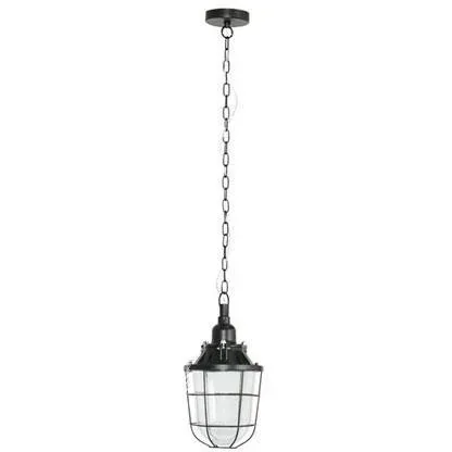 Hängelampe Storm XL Schiffslampe industriell mat Holzschwarz 60W Ø 20 cm