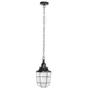 Hängelampe Storm XL Schiffslampe industriell mat Holzschwarz 60W Ø 20 cm