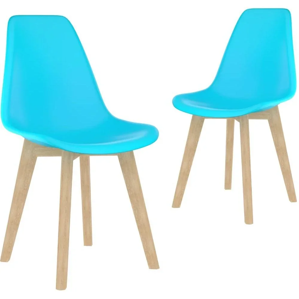 Esstischstühle 2tlg. Kunststoff blau
