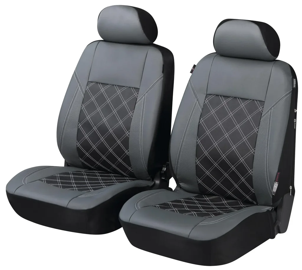 Auto Sitzbezüge ZIPP IT Deluxe Durham aus Kunstleder für Vordersitze mit Reissverschluss System