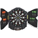 Elektronische Dartscheibe inklusive 12 Pfeile schwarz/weiß/blau/rot