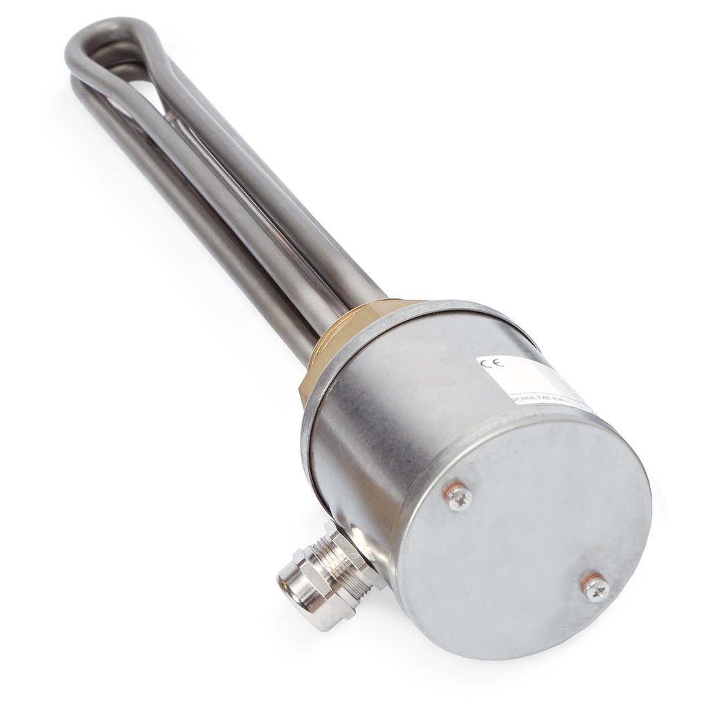Einschraubheizkörper G1 1/2, Messing / V4A, ohne Regler, 2.0kW, ET 210mm