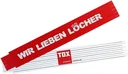 Meterstab 2 m "... wir lieben Löcher!"