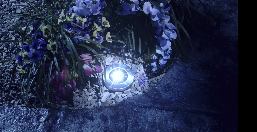 LED Solarleuchte Disk Lights - 8 Stück