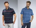 Poloshirt gestreift, Farbe marine, Gr.M