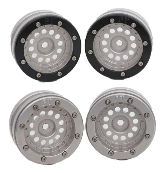 Beadlock Wheels PT-Bullet Silber/Schwarz 1.9 (2 St.)
