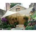 Gartensegel Quadrat 3,6 x 3,6 m Farbe: Creme