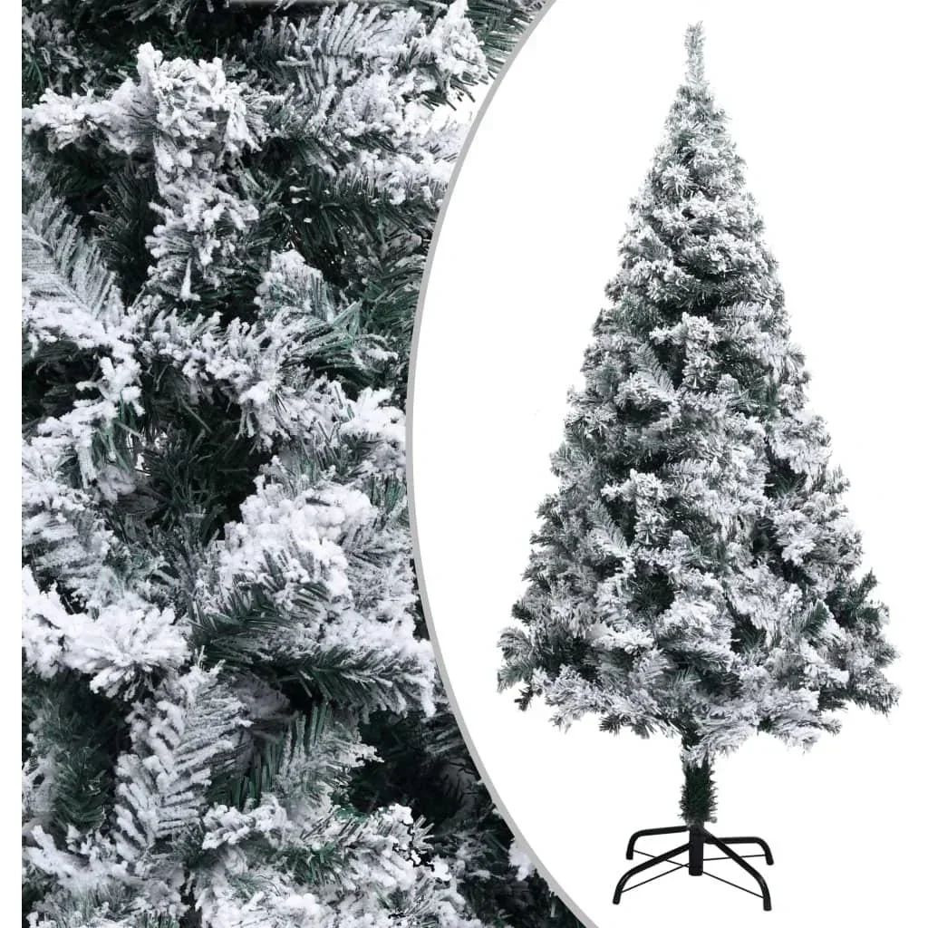 Weihnachtsbaum mit Schneeflocken 150 cm PVC grün
