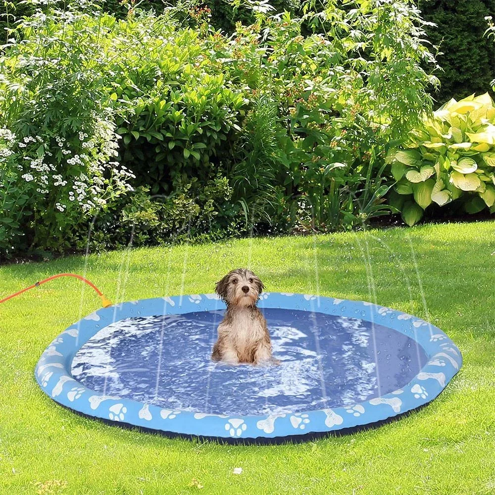 Hunde Wasserspielzeug mit Wasseranschluß Blau