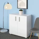 Multifunktionsschrank weiß - 2 Fächer