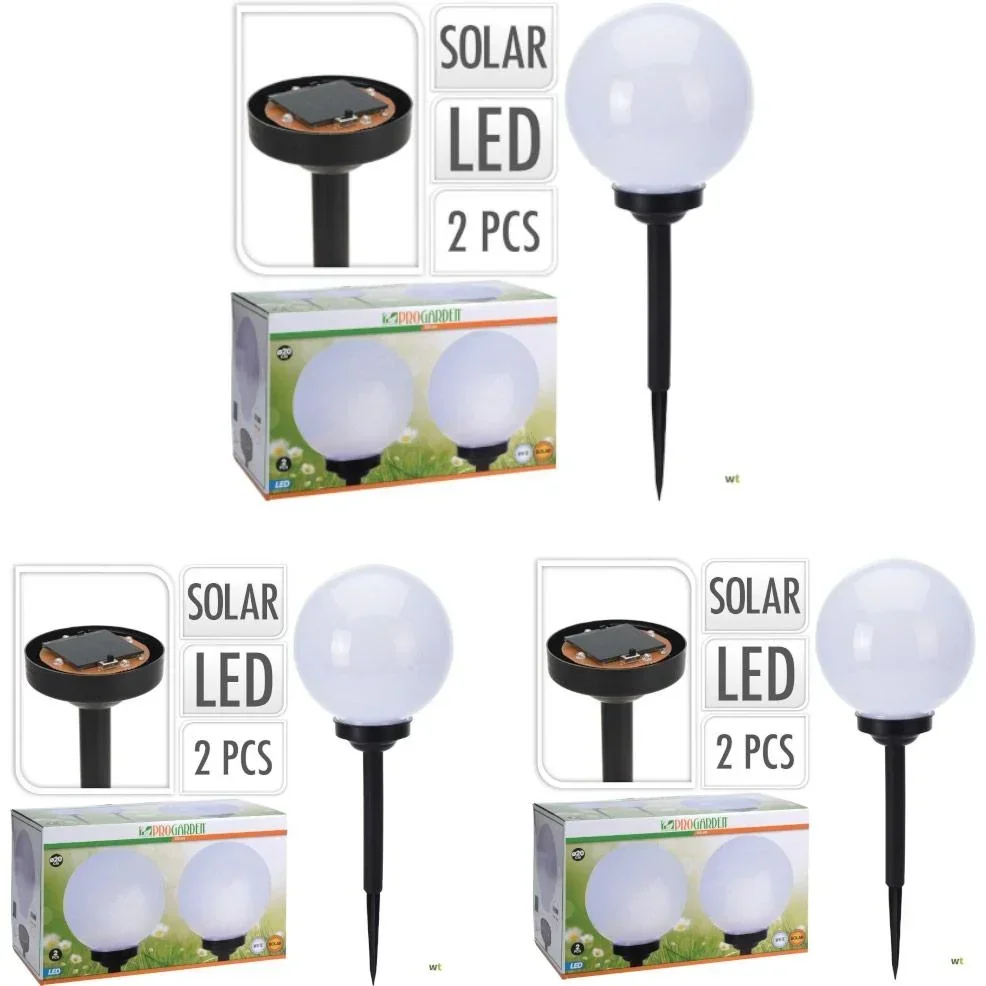 3x Nampook Solar-Gartenlampe 2er-Set - 20cm - On Solar Energy