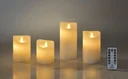 LED Echtwachskerze 4er Set