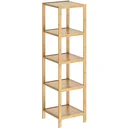 Stehendes Bad / Wohnzimmer Schrank Bambus 140x33x33cm Zeitlos Hochwertig