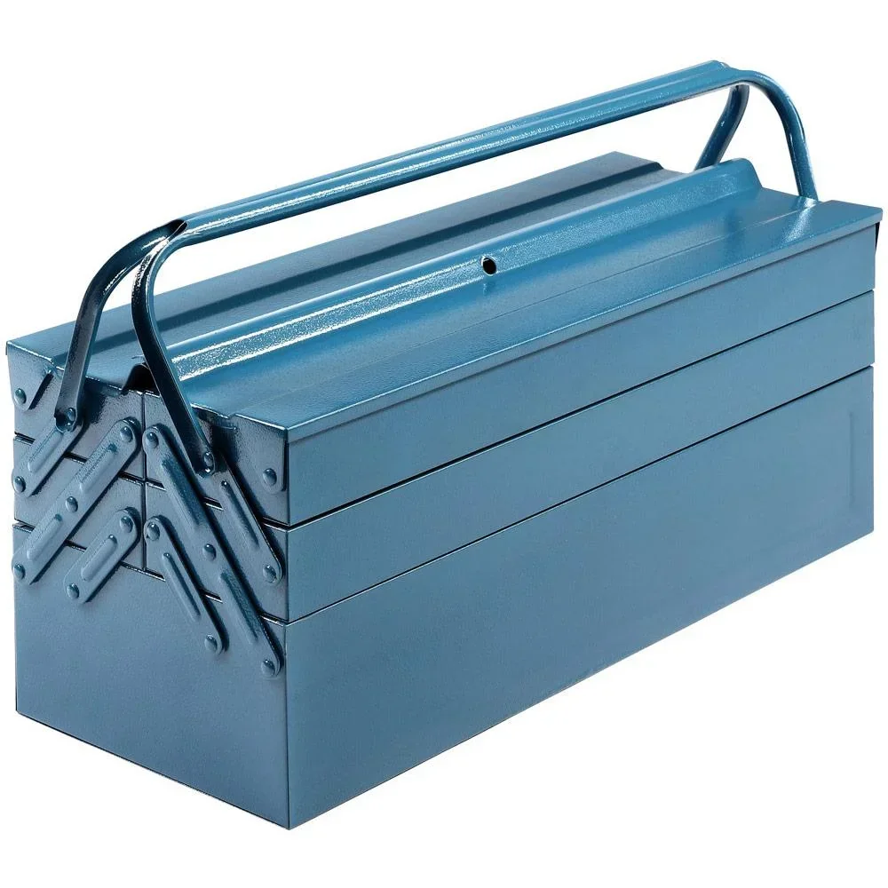 Stahl-Werkzeugkasten blau 53x20x20cm