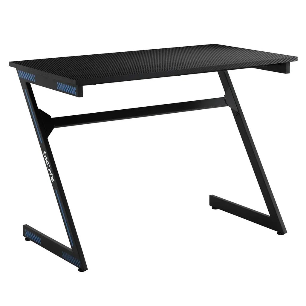 Computertisch Z-förmiges Design Schreibtisch mit Kopfhörerhaken Gaming Tisch PC Tisch Computer ergonomisch verstellbar H