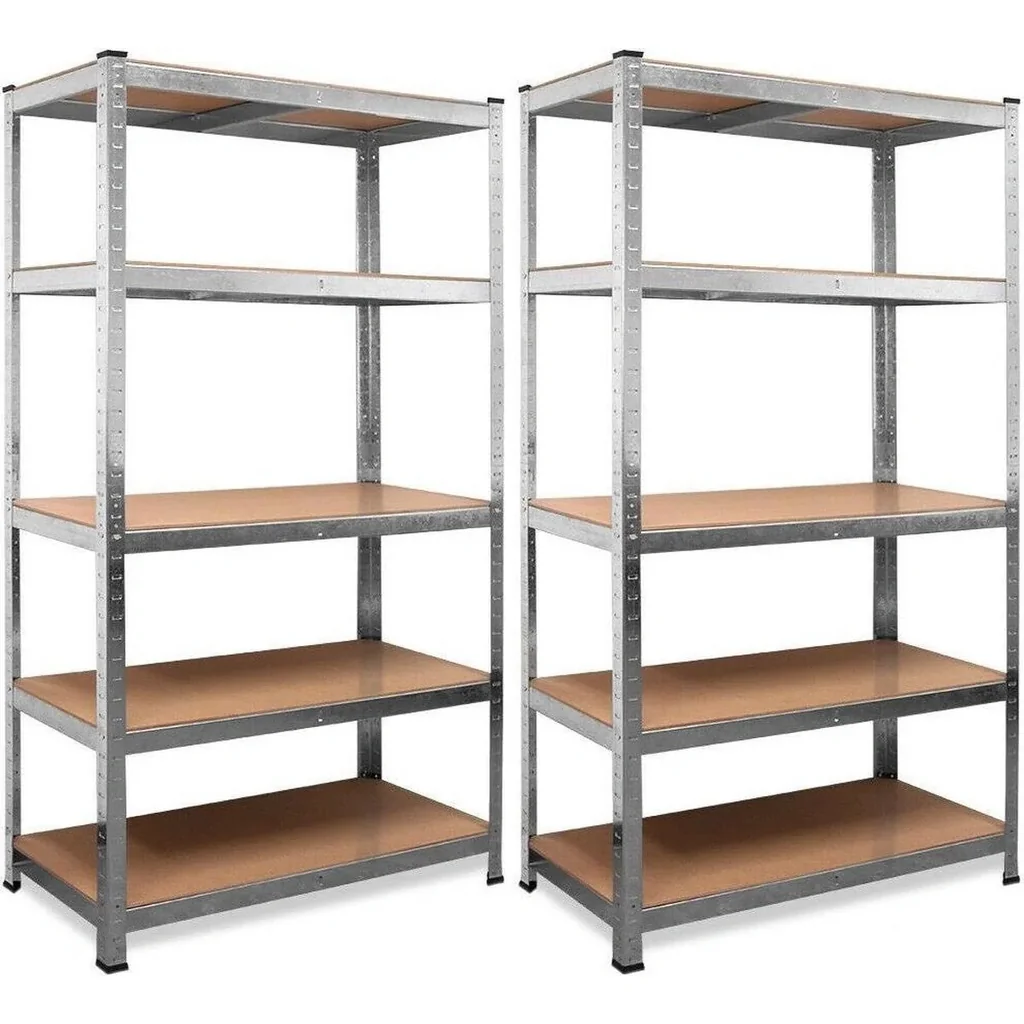 2 Regale mit 5 Böden - 175x75x30 cm - 350 kg