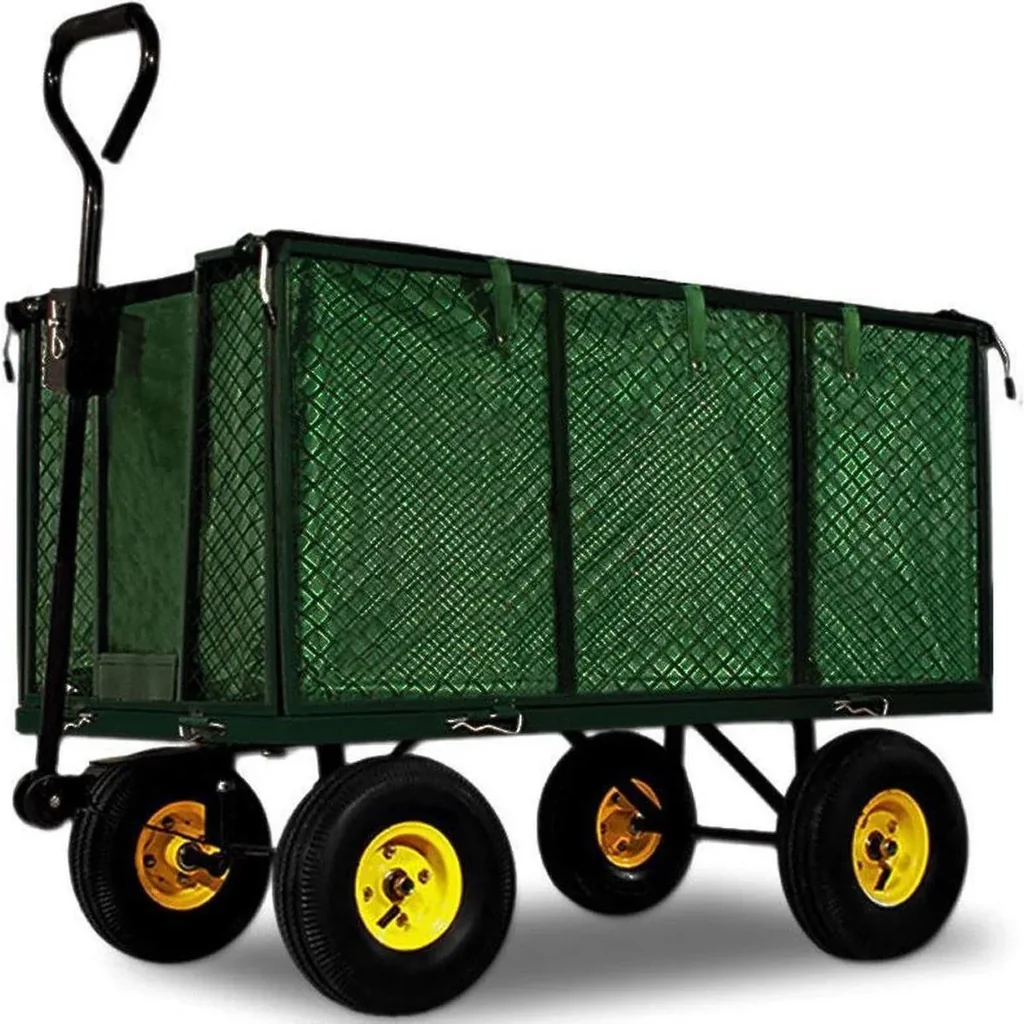 Trolley mit Innenplane - grün - max 550 kg - 114x52x105 cm