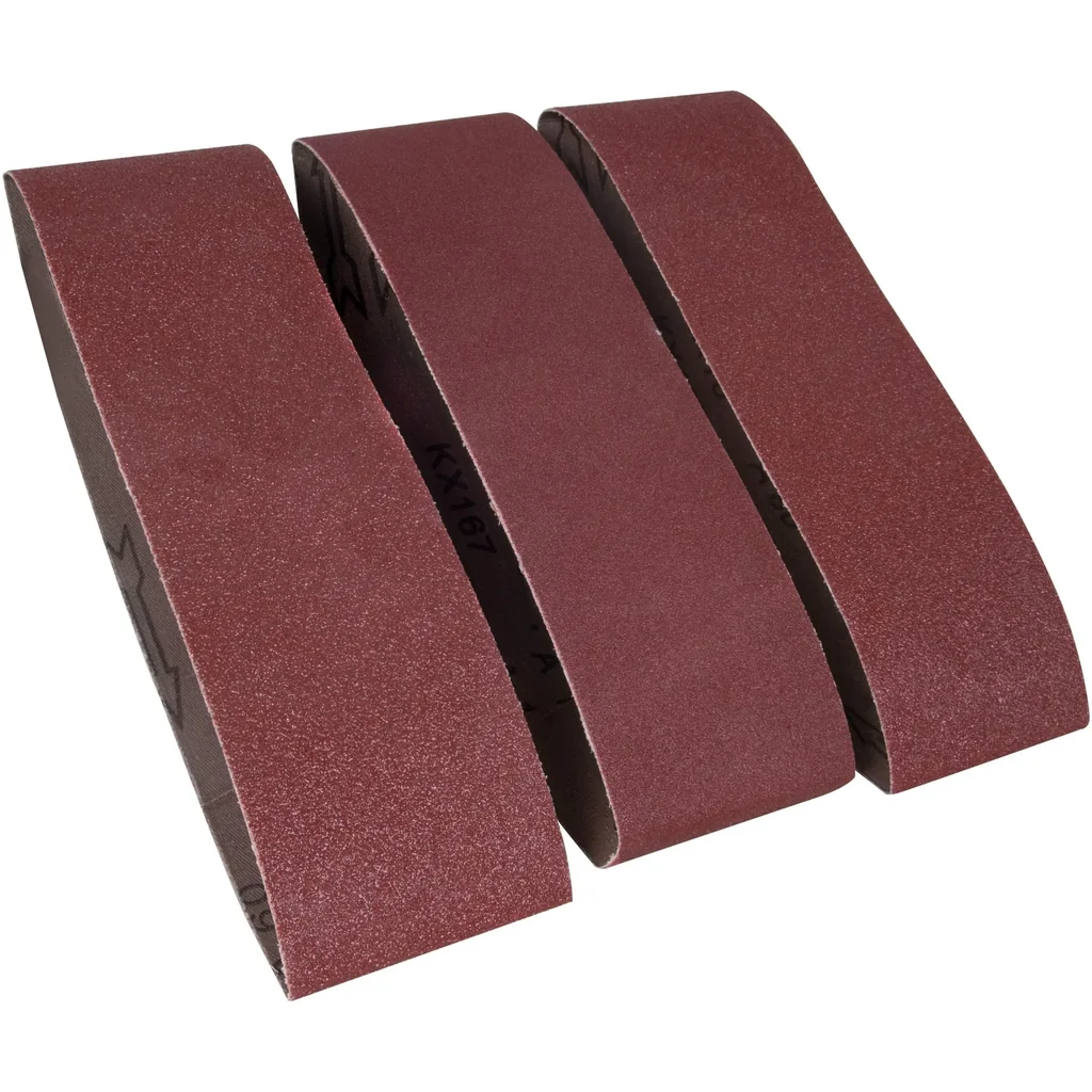 BSA1013 Schleifbänder, 75x533mm (P60, P100, P120), 3-Tlg.