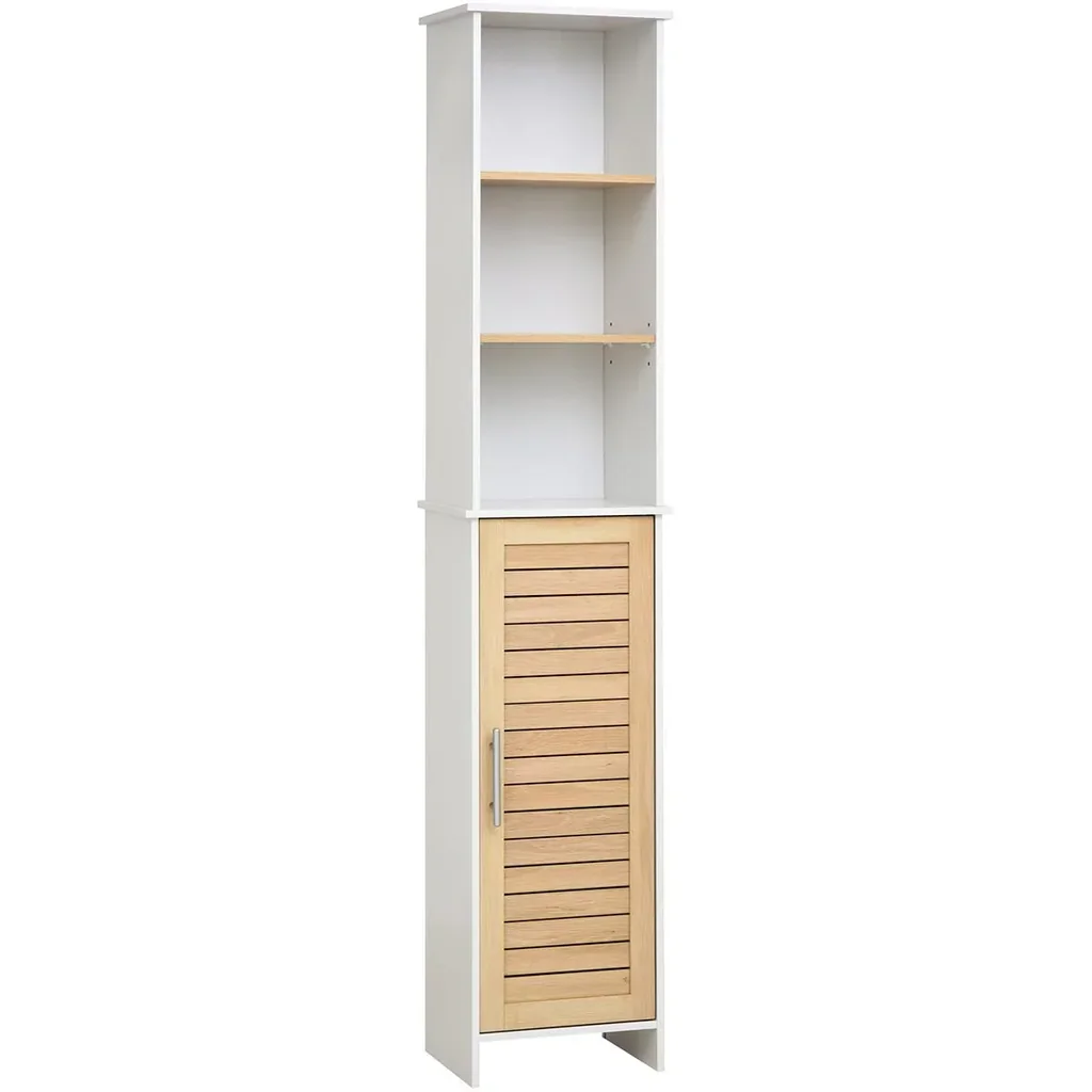 Badezimmerschrank, natur+weiß