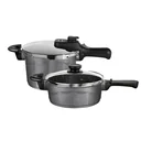 Aluguss Schnellkochtopf-Set 6 tlg. 5 Liter + 3 Liter