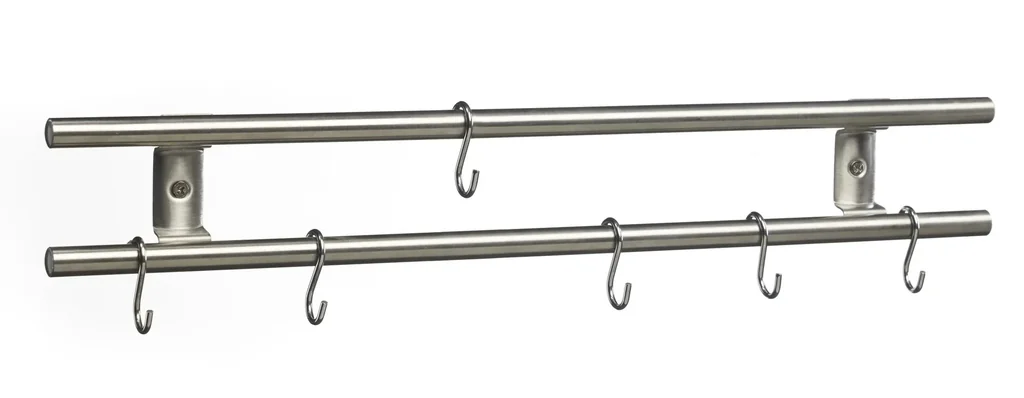 2in1 Magnetische Küchenreling mit 6 Haken