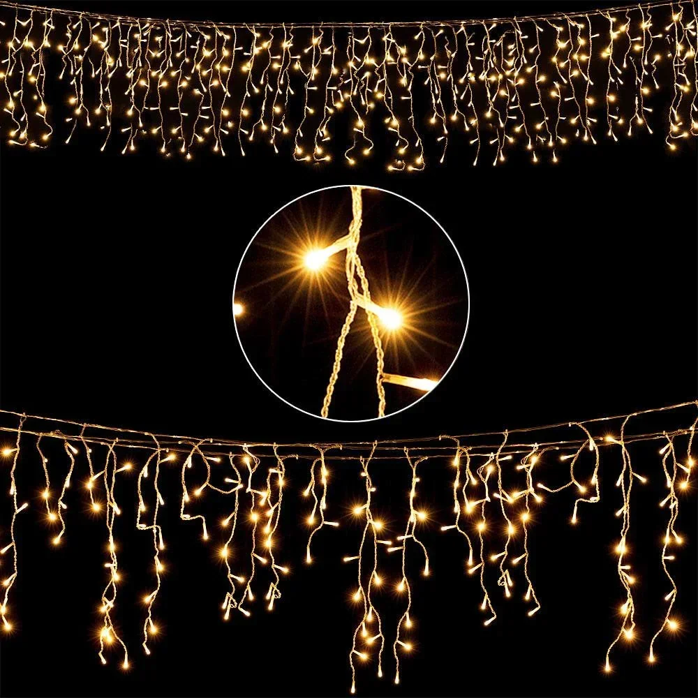 Eiszapfenbeleuchtung 15m mit 400LEDs - Warm White