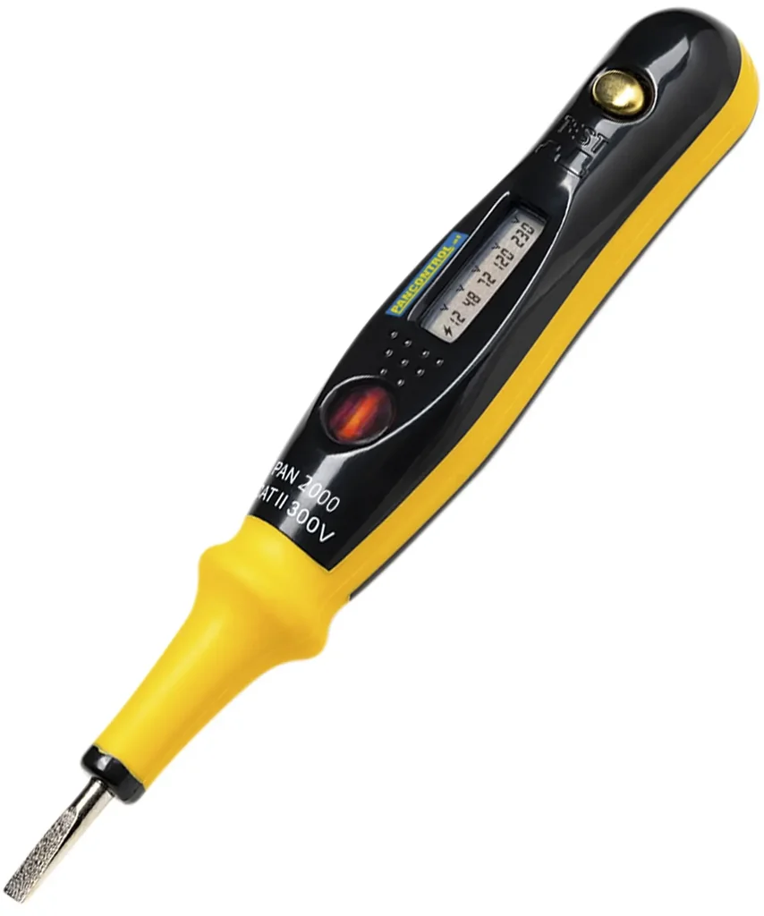 Spannungsprüfer, 1-polig mit LCD-Anzeige, 12-220 V AC/ 12-36 V DC