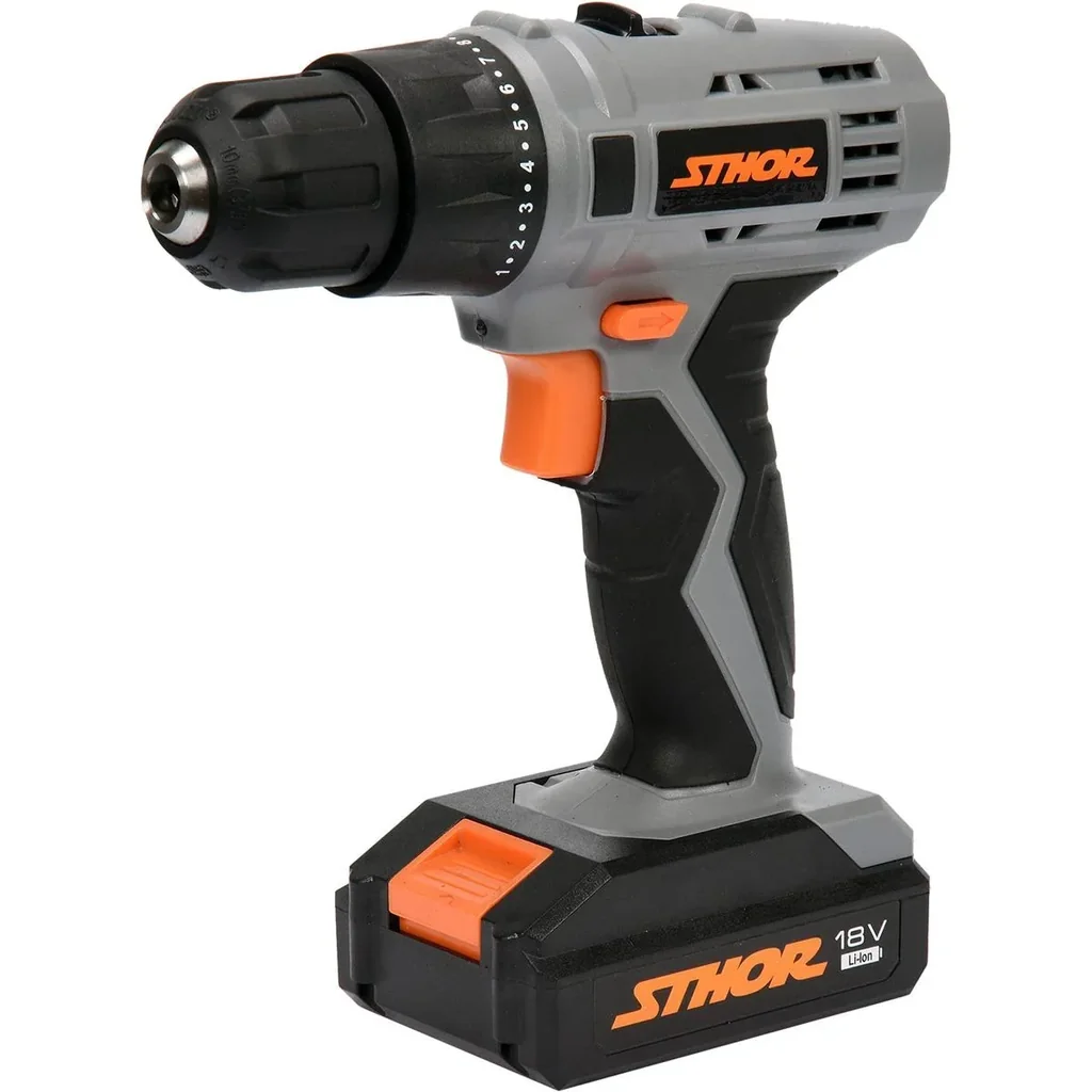 Akkubohrmaschine mit 2 Akkus und 1 Ladegerät - 18V - 10mm - 22Nm