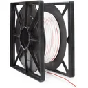 Lautsprecherkabel 2x1.50mm², 100 Meter, weiß, auf Rolle, reiner OFC-Kupferleiter, Audio-Verkabelung für Zuhause, Laden oder Studio, flexibles Lautsprecherkabel, saubere Verlegung, stabile Klangübertragung