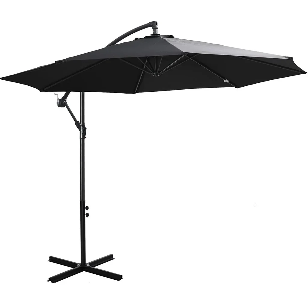 Ampelschirm mit Handkurbel