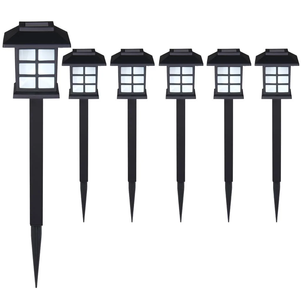 6 x LED-Außen-Solarleuchten