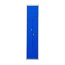 Schließfach-Spind Z PLZ-Serie - 2 Türen mit Schlüsselschlössern, grau-blau
