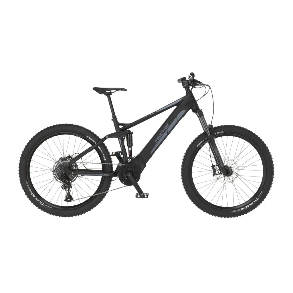 Unisex E-Bike MTB Fully, 27,5 Zoll, Rahmenhöhe 44cm, 12-Gang Kettenschaltung, schwarz matt, MONTIS 6.0i