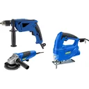 Schlagschrauber 710 W + Stichsäge 400 W+ Winkelschleifer 710 W Set